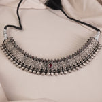 Pure Silver Traditional Maharashtrian Necklace - Belpan Teek Design