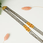 Short gold plated silver mangalsutra design