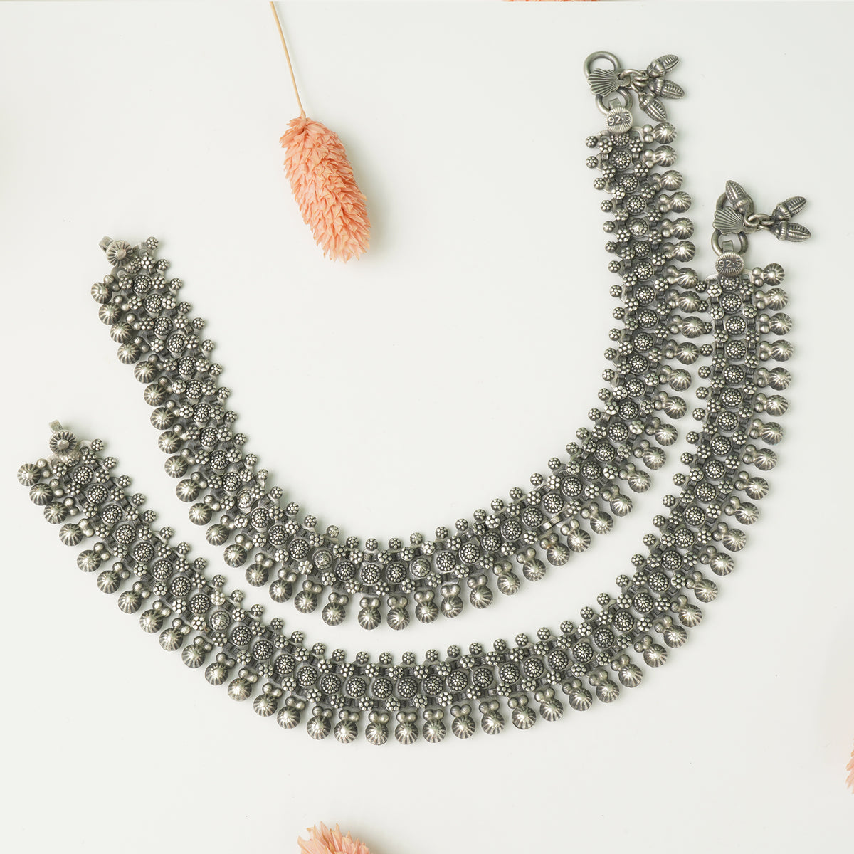 Silver payal design online