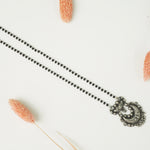 Silver short Mangalsutra with Chandrakor pendant