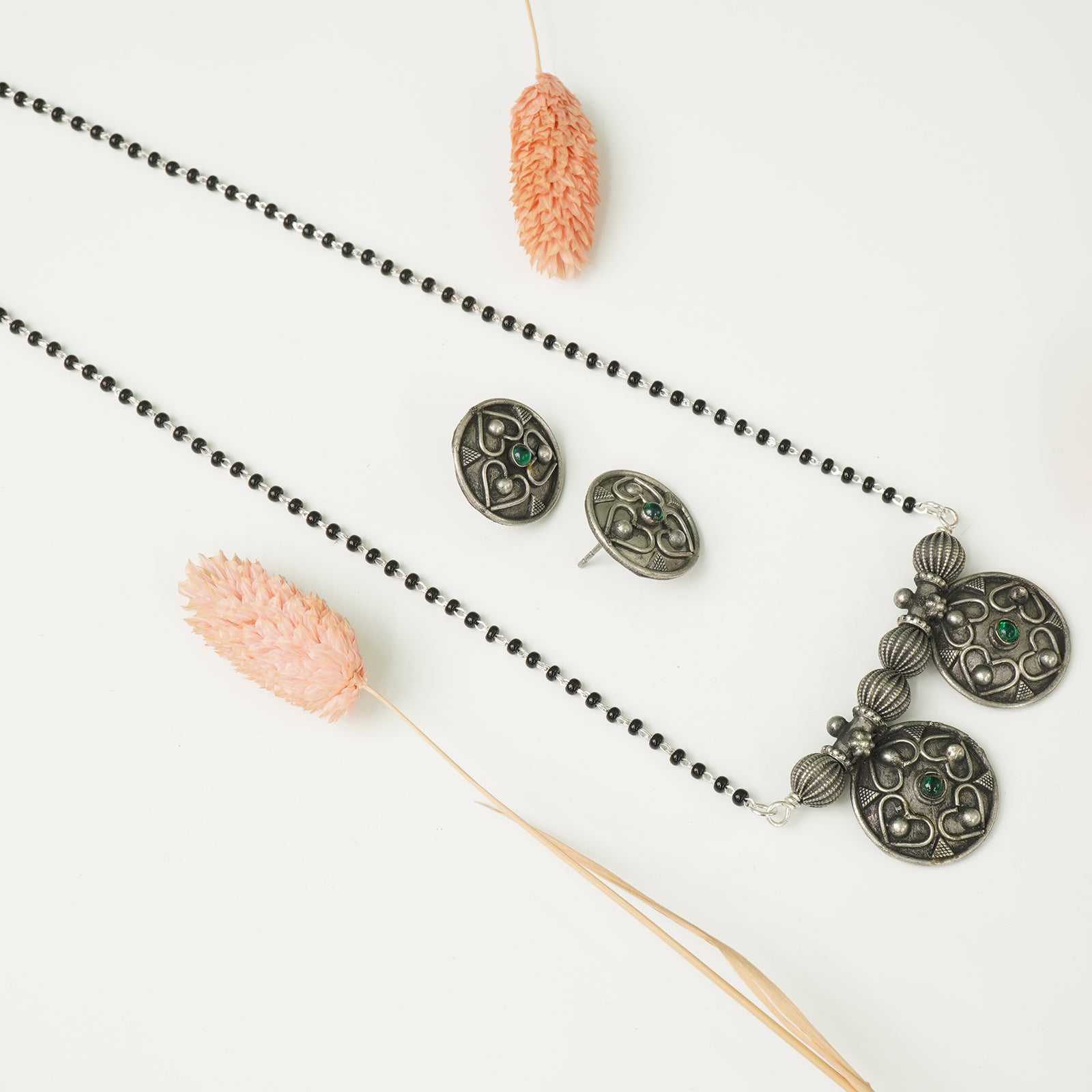 Silver tribal style vati mangalsutra