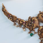 Temple silver necklace in gold plated finish