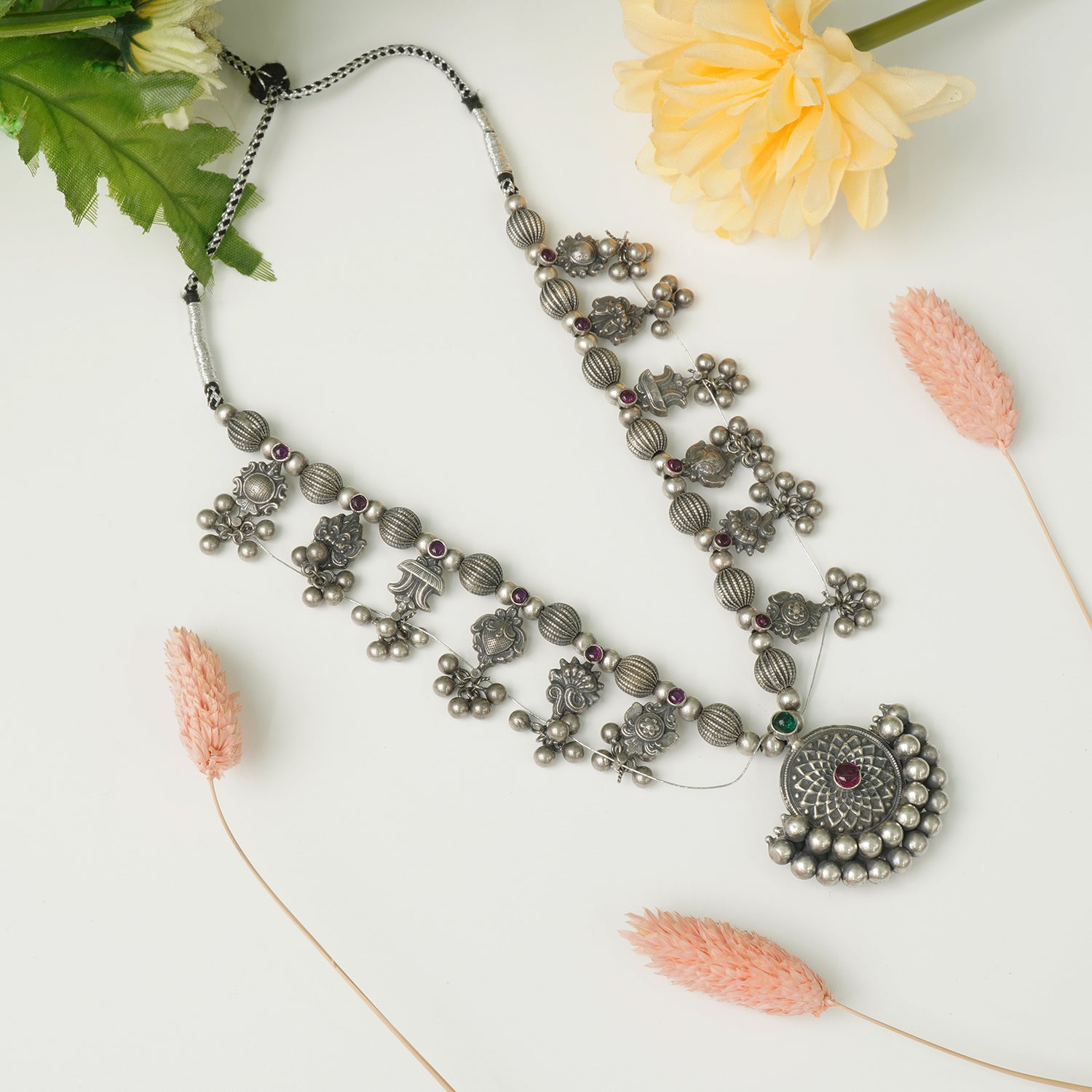 Vintage kolhapuri silver saaj 