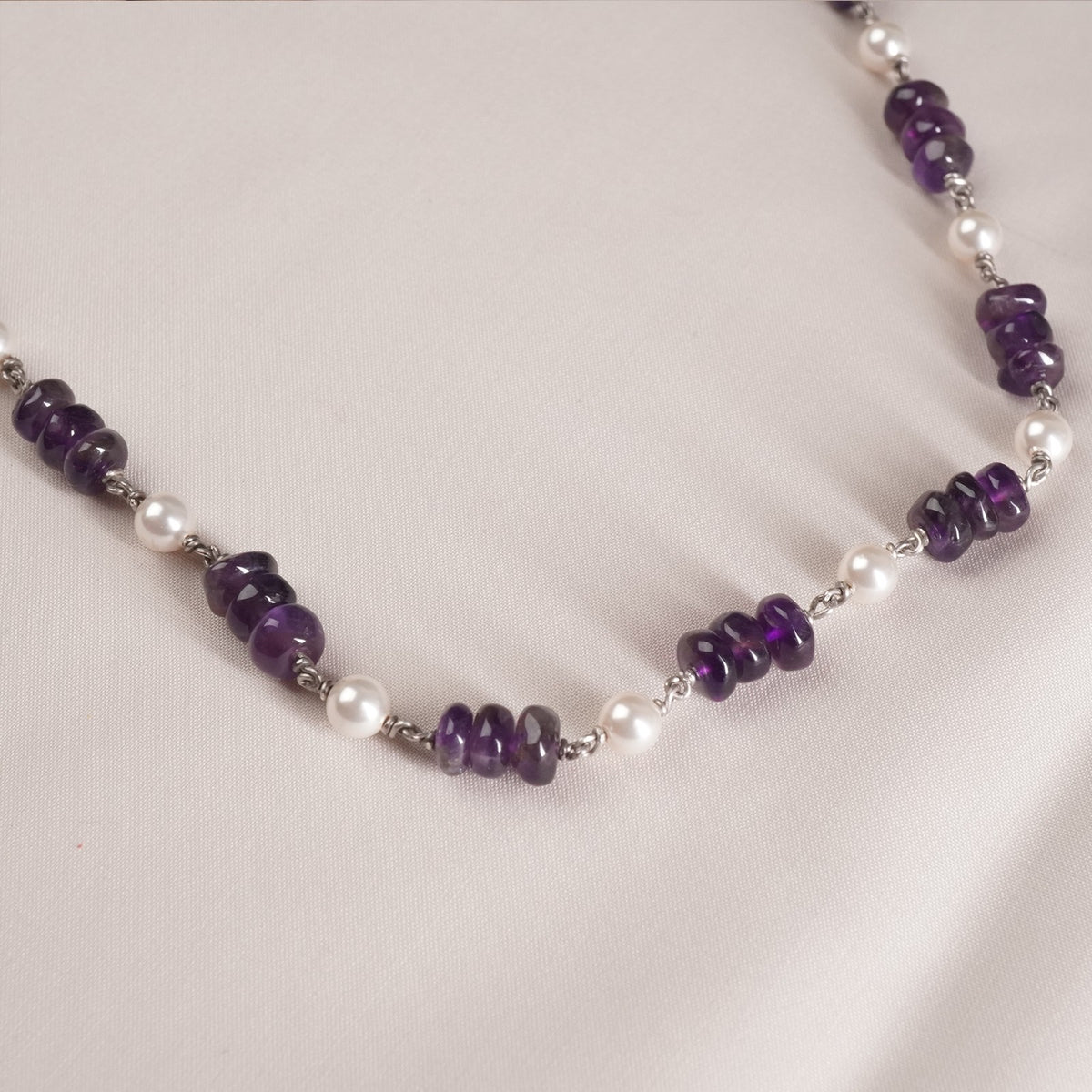 Amethyst Silver Chain