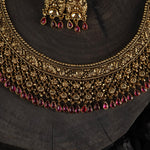 antique gold plated silver laffa necklace