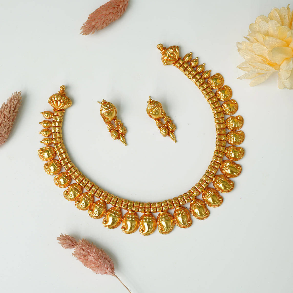 antique gold plated necklace