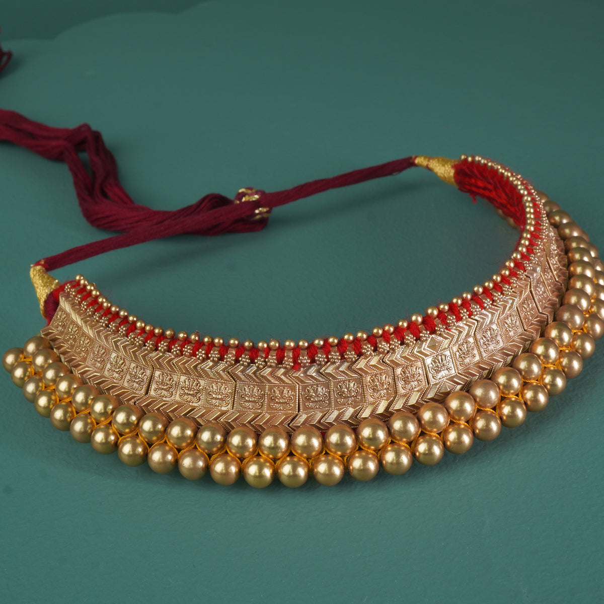 handmade silver vajratik necklace desing in 92.5 silver