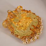 A look at the backside of silver pendant gold plated