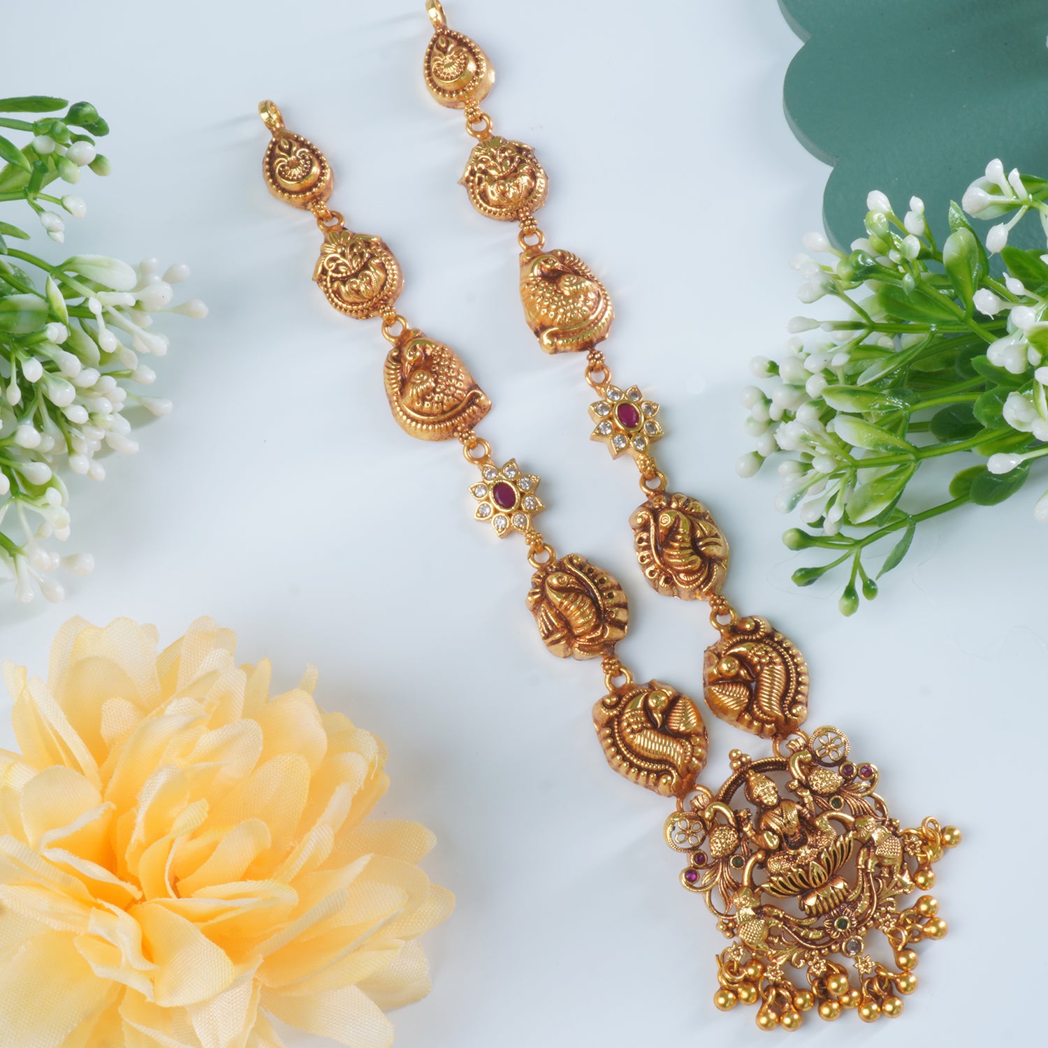 Silver Antique Gold Plated Short Necklaces Online with Free Shipping