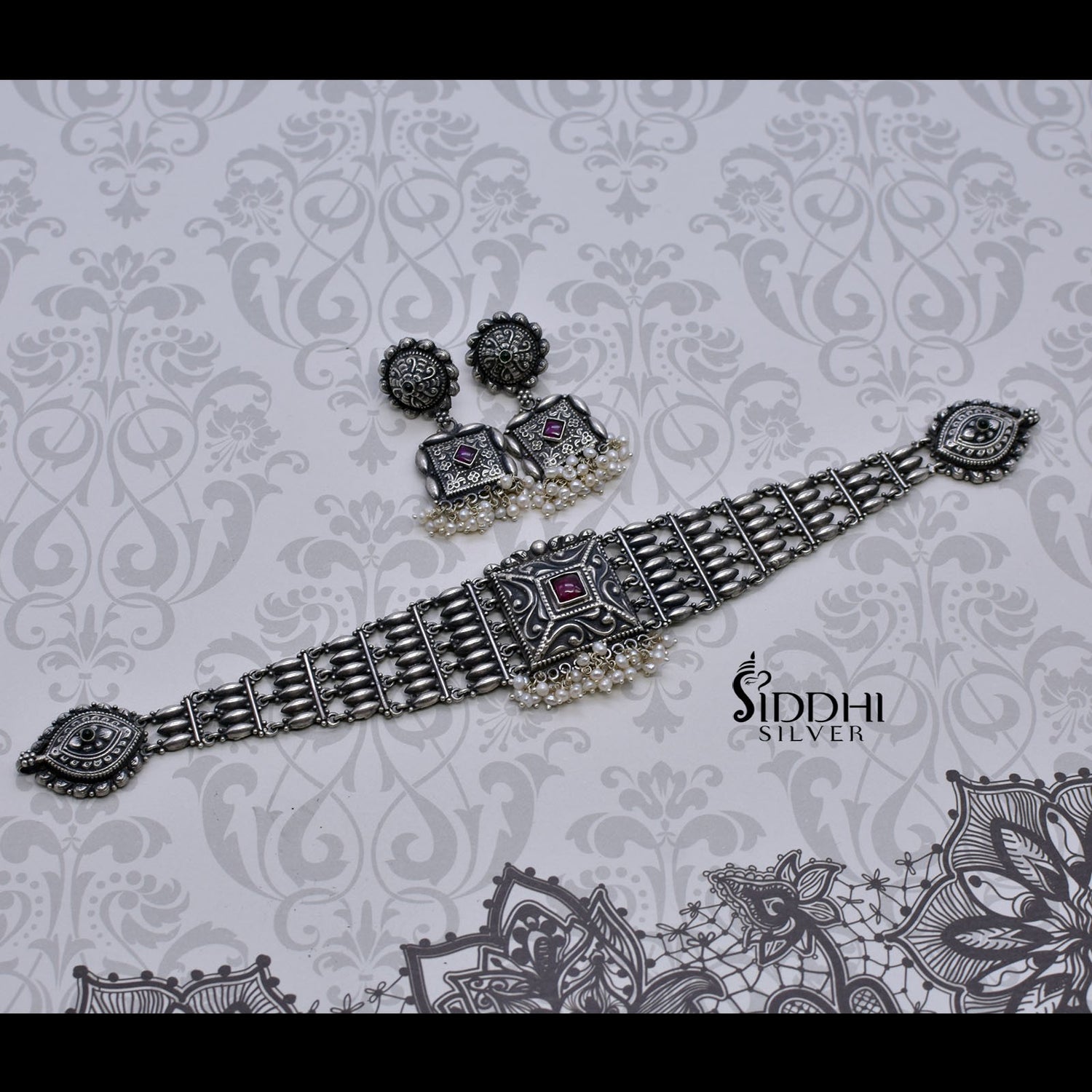 Choker chokda silver