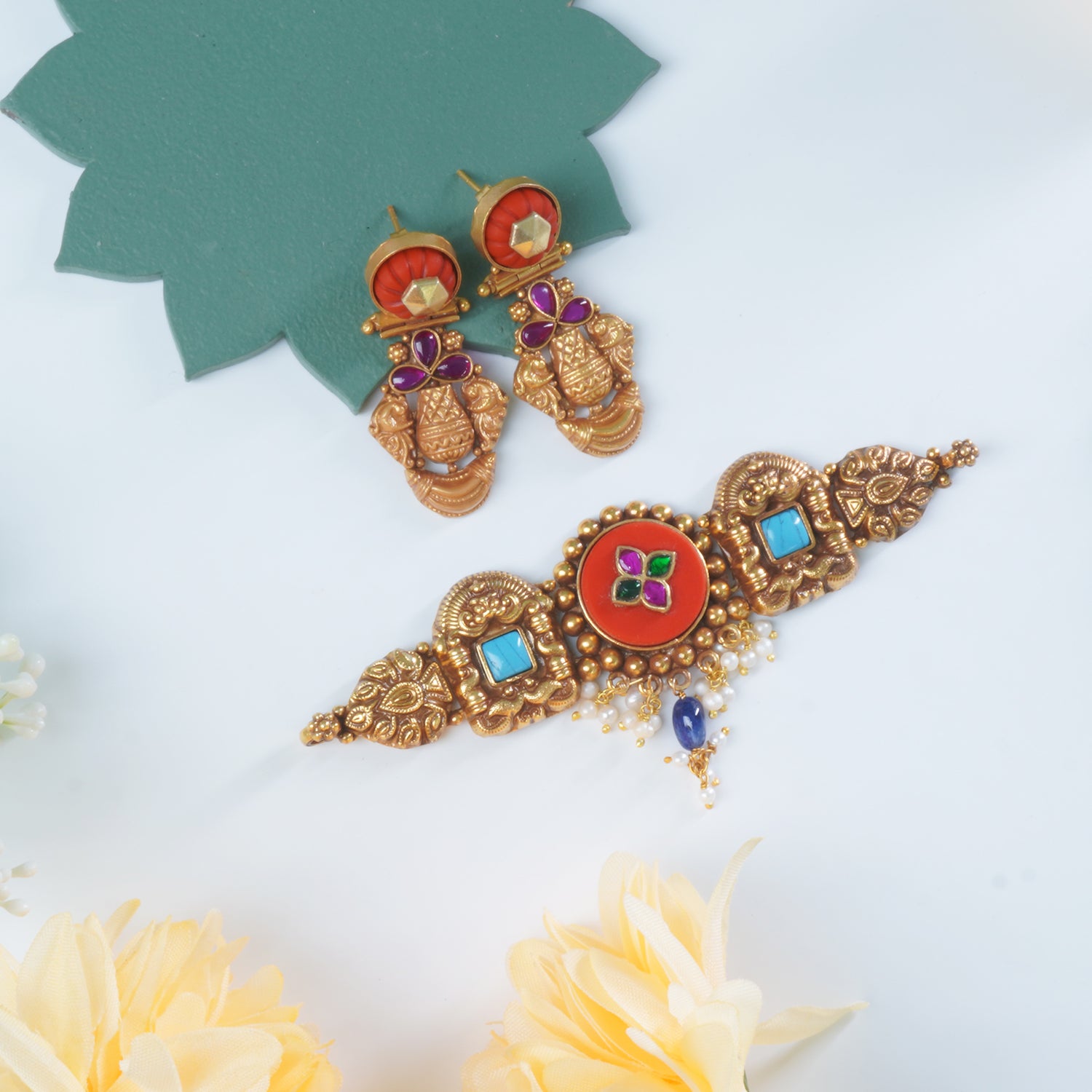 Gold Plated Silver Choker Designs Online