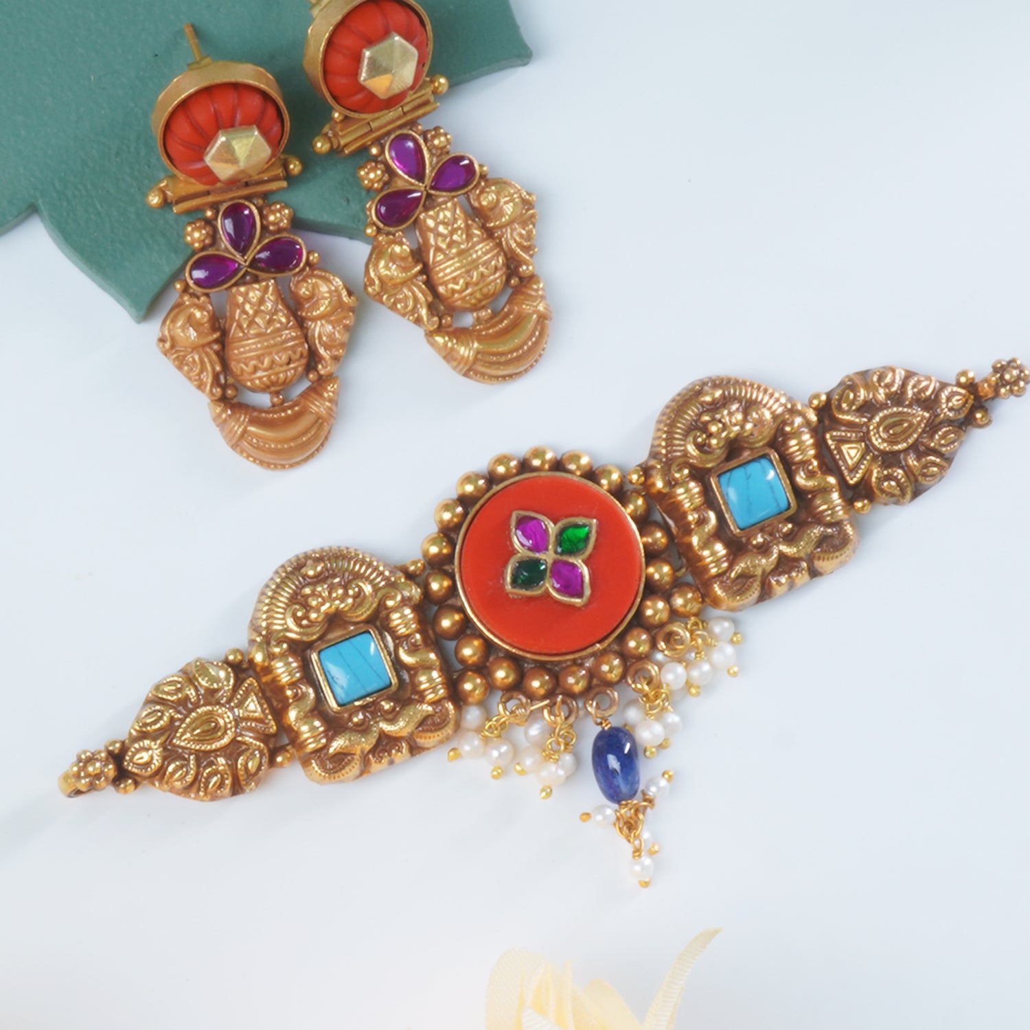 Gold Plated Silver Choker Designs Online