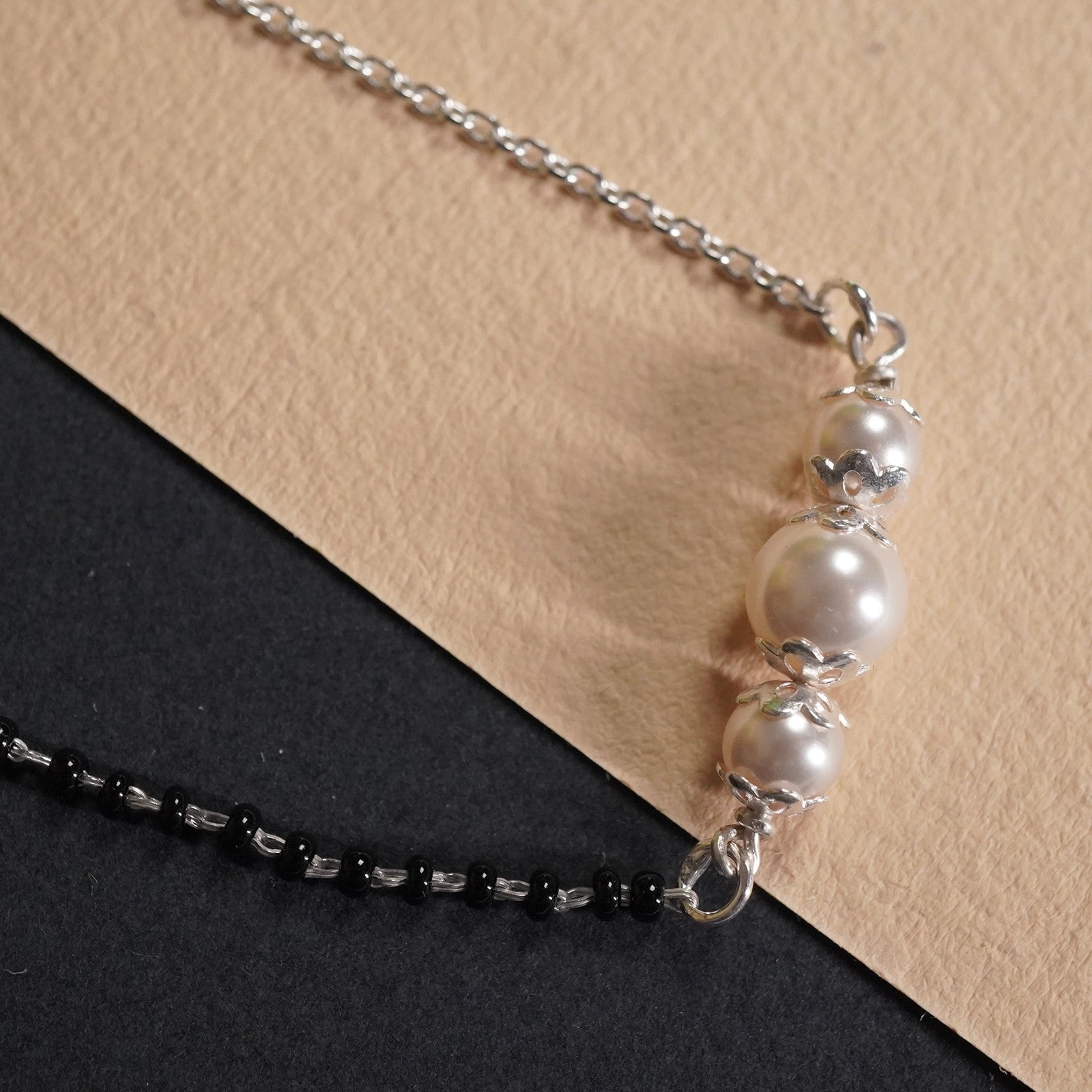 Contemporary pearl mangalsutra