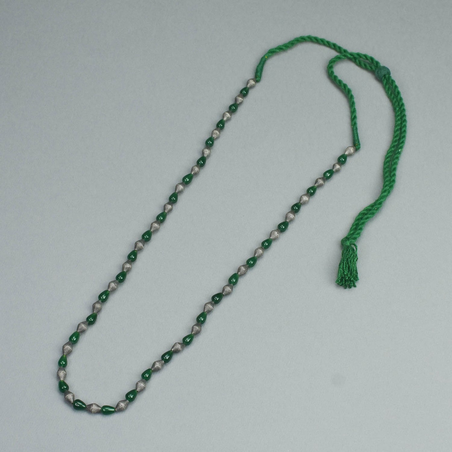 Dholki beads mani mala bormala spotmani green