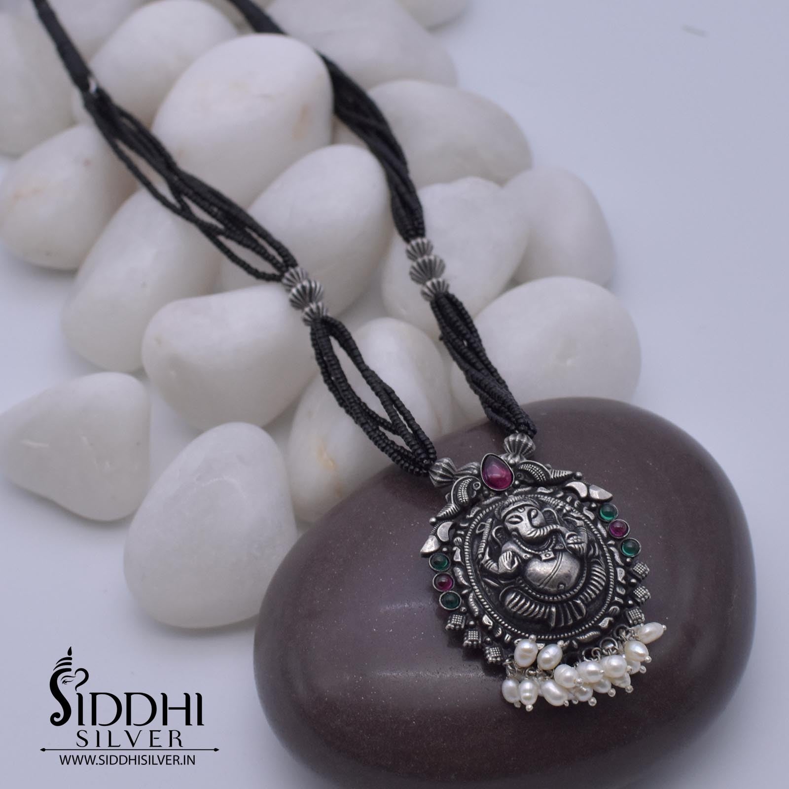 Kolhapuri mangalsutra Ganesha pendant