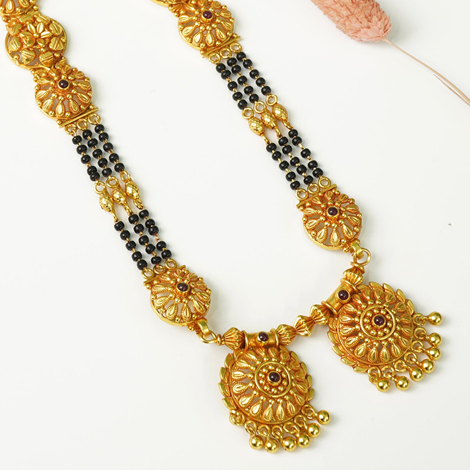 Shop Online Gold Plated Silver Vati Mangalsutra Design