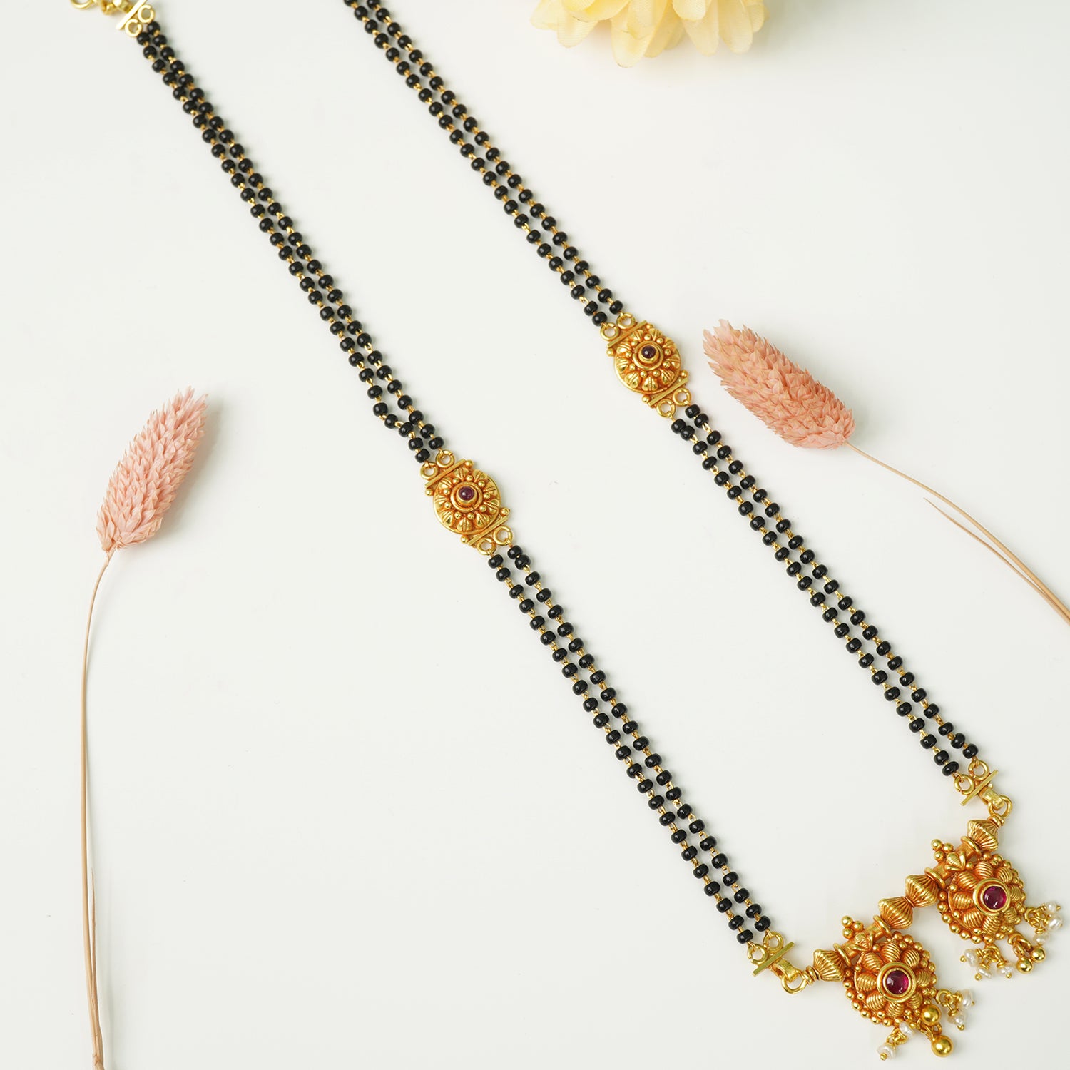 Shop Silver Gold Plated Short Vati Mangalsutra Design