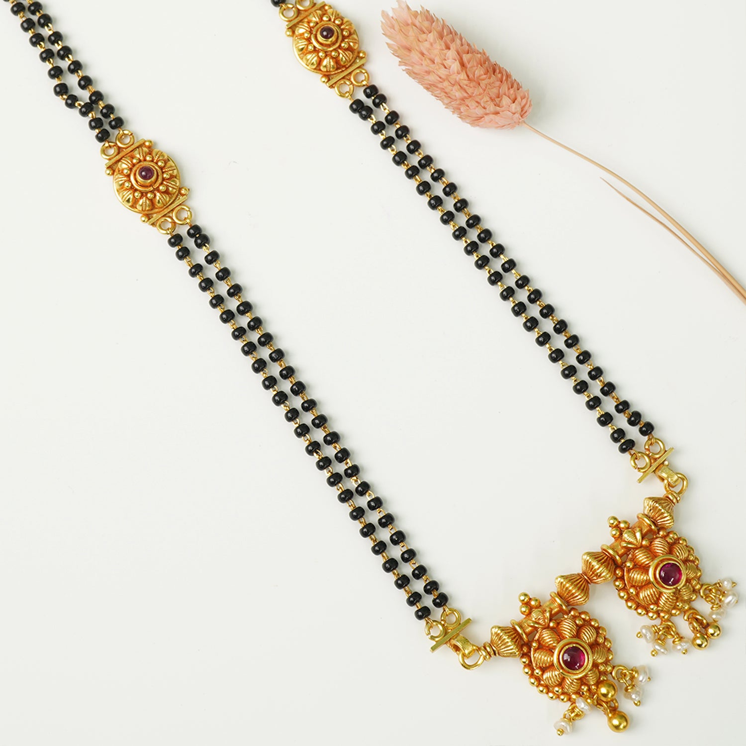 Shop Silver Gold Plated Short Vati Mangalsutra Design