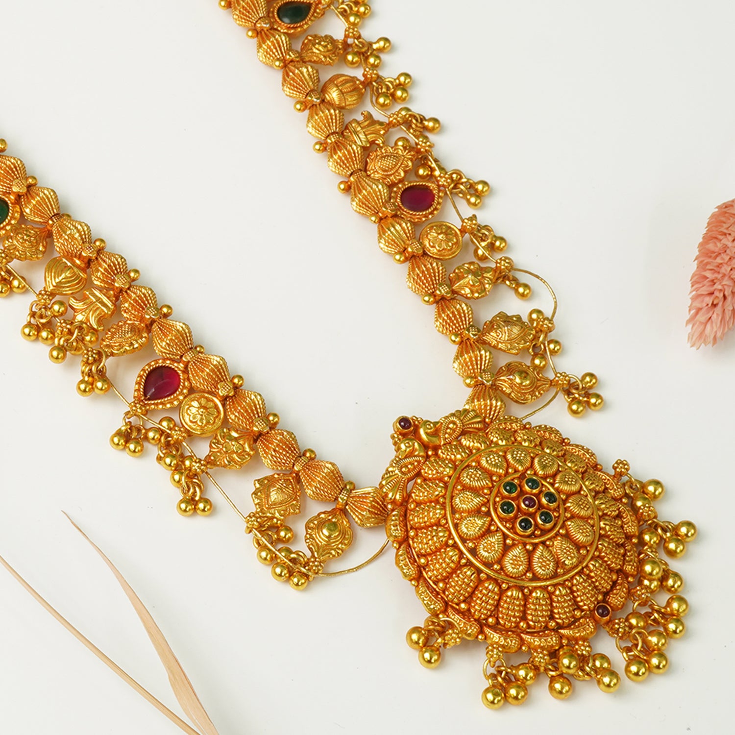 Gold Plated Pure Silver Kolhapuri Saaj - Traditional Design
