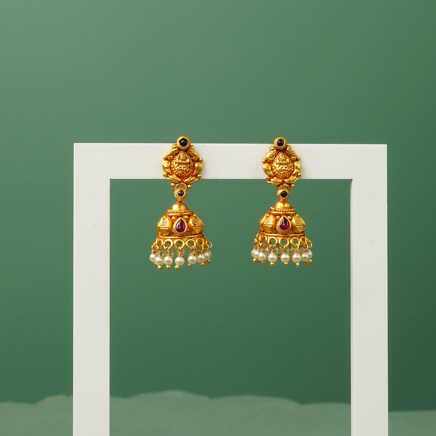 Shop Gold Plated 925 Silver Jhumkas Online Gheru Finish Design