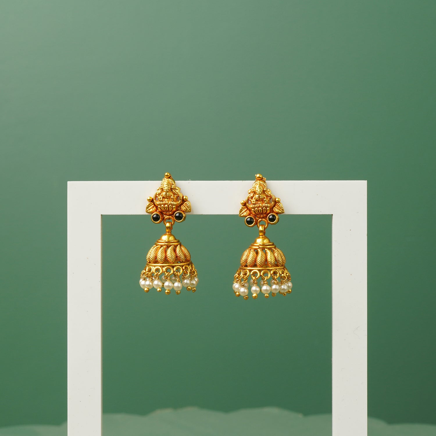 Gold Plated 925 Silver Jhumkas Design