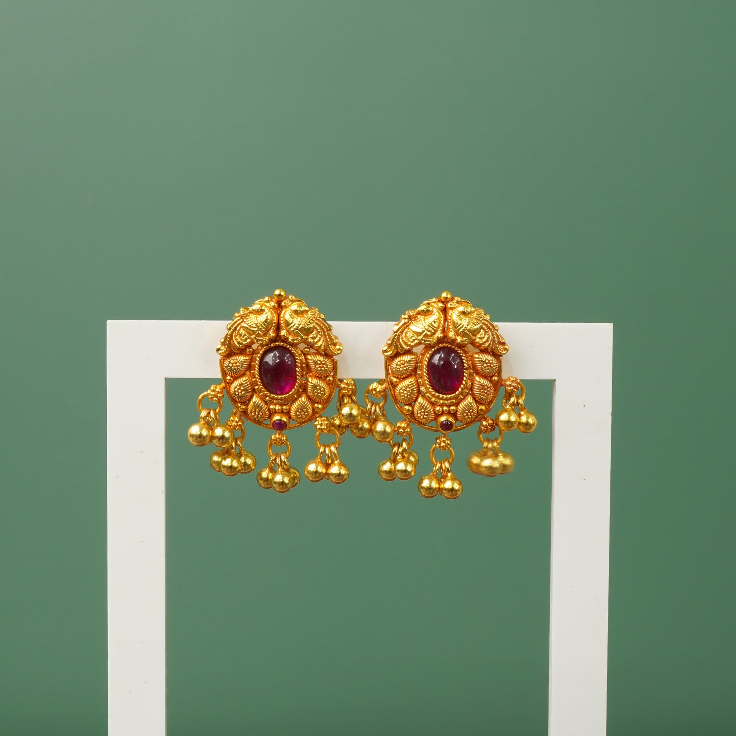 Pure 925 Silver Gold Replica Earring