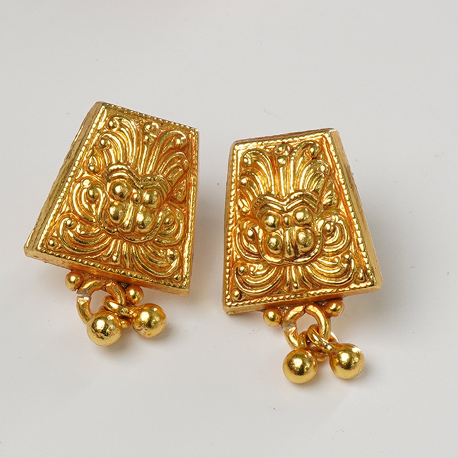 Pure silver gold plated traditional KirthiMukh Earrings