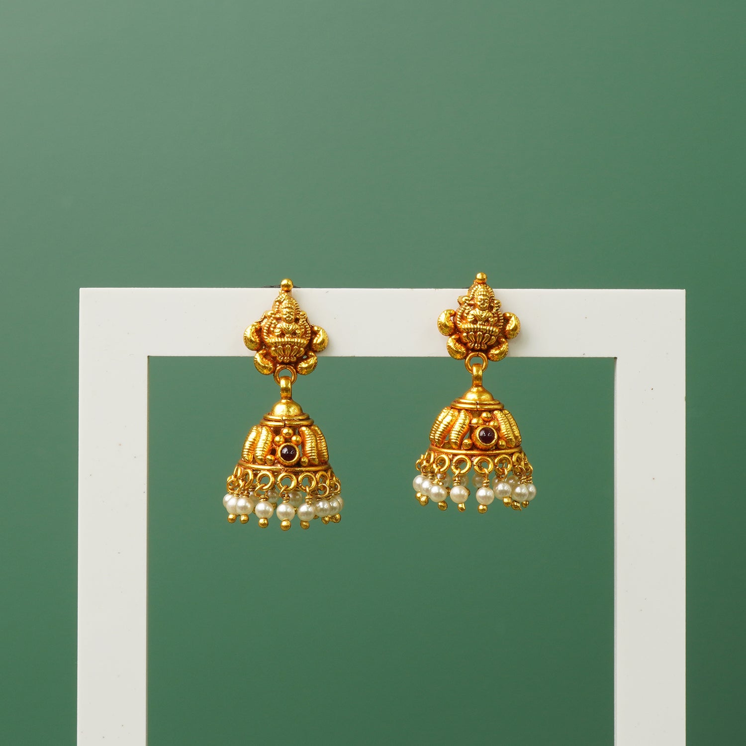 Pure 925 Silver Gold Plated Jhumka Designs Online
