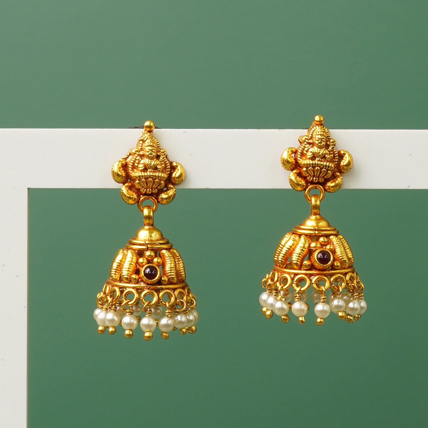 Pure 925 Silver Gold Plated Jhumka Designs Online