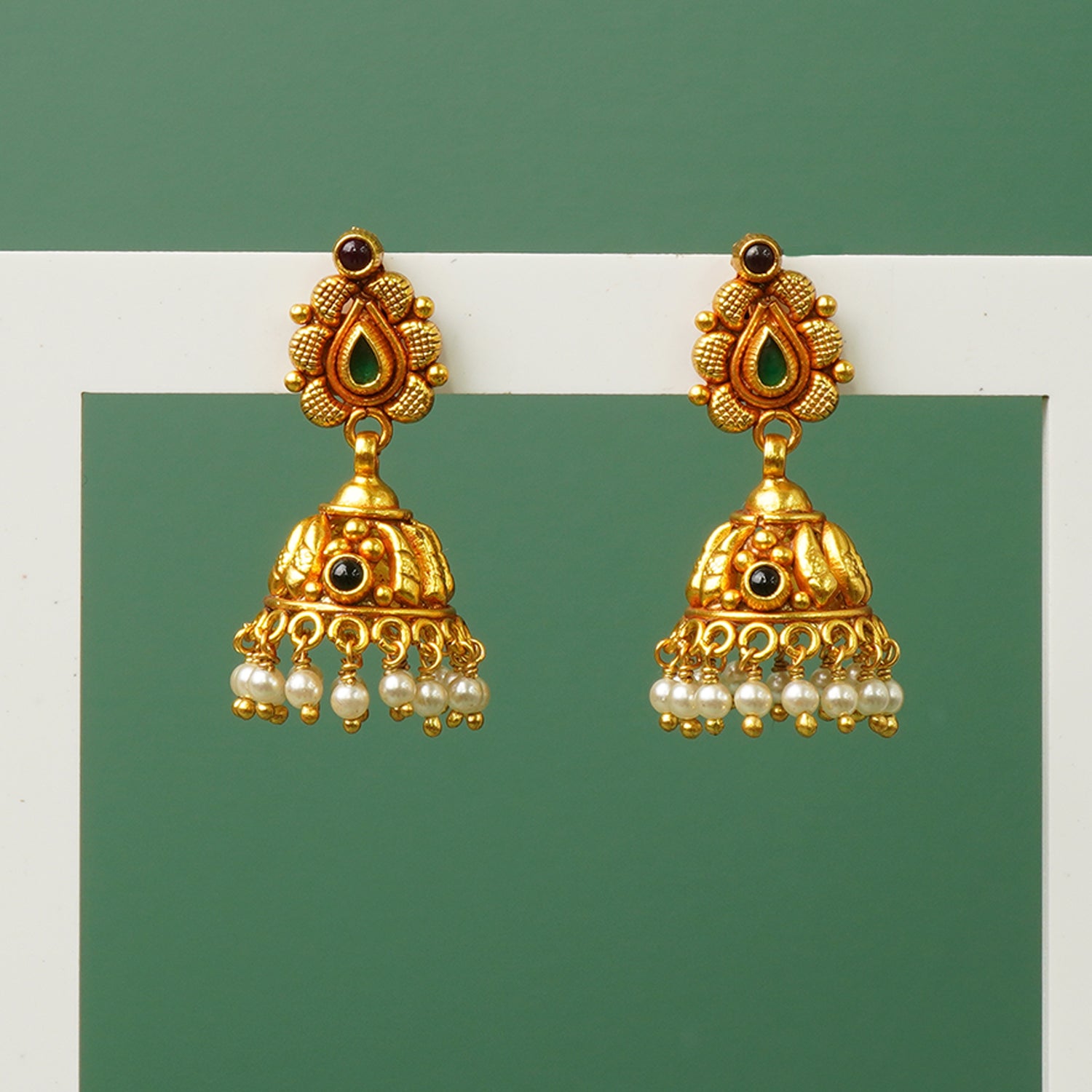 Pure 925 Silver Gold Plated Jhumkas Online