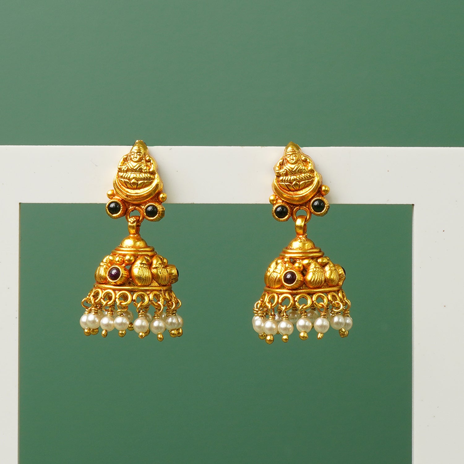 Pure 925 Silver Gold Plated Jhumkas