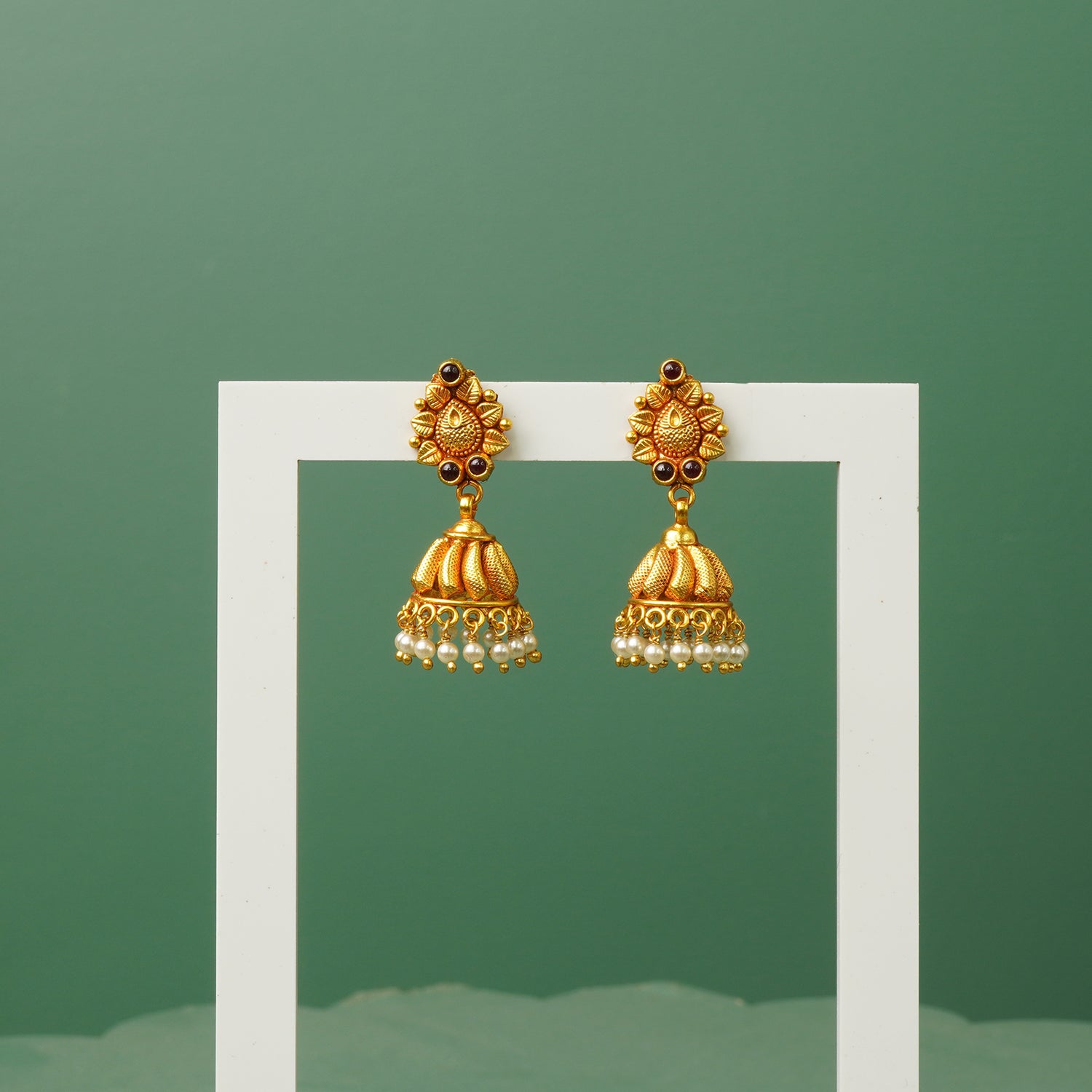 Pure 925 Silver Gold Plated Jhumkas Designs