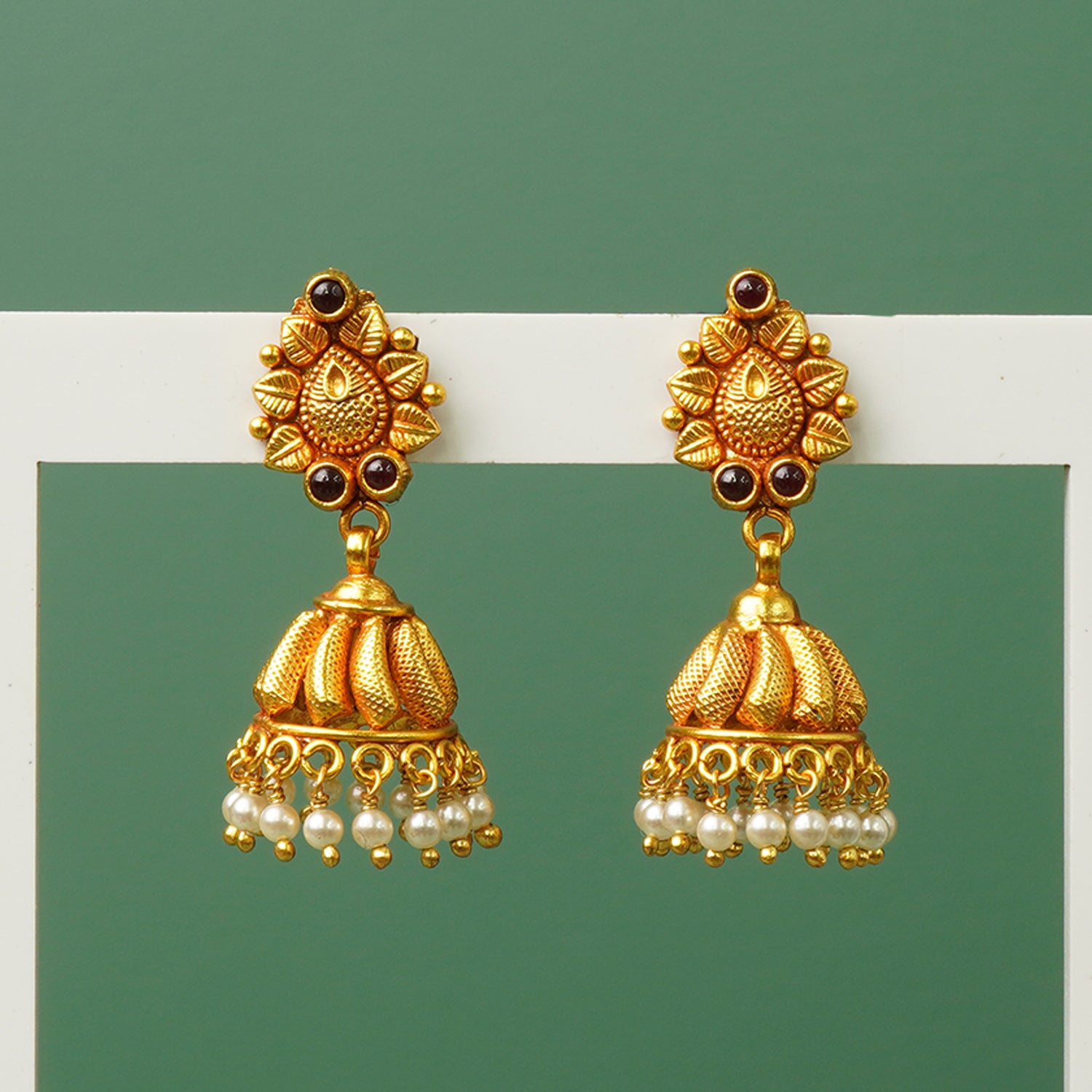 Pure 925 Silver Gold Plated Jhumkas Designs