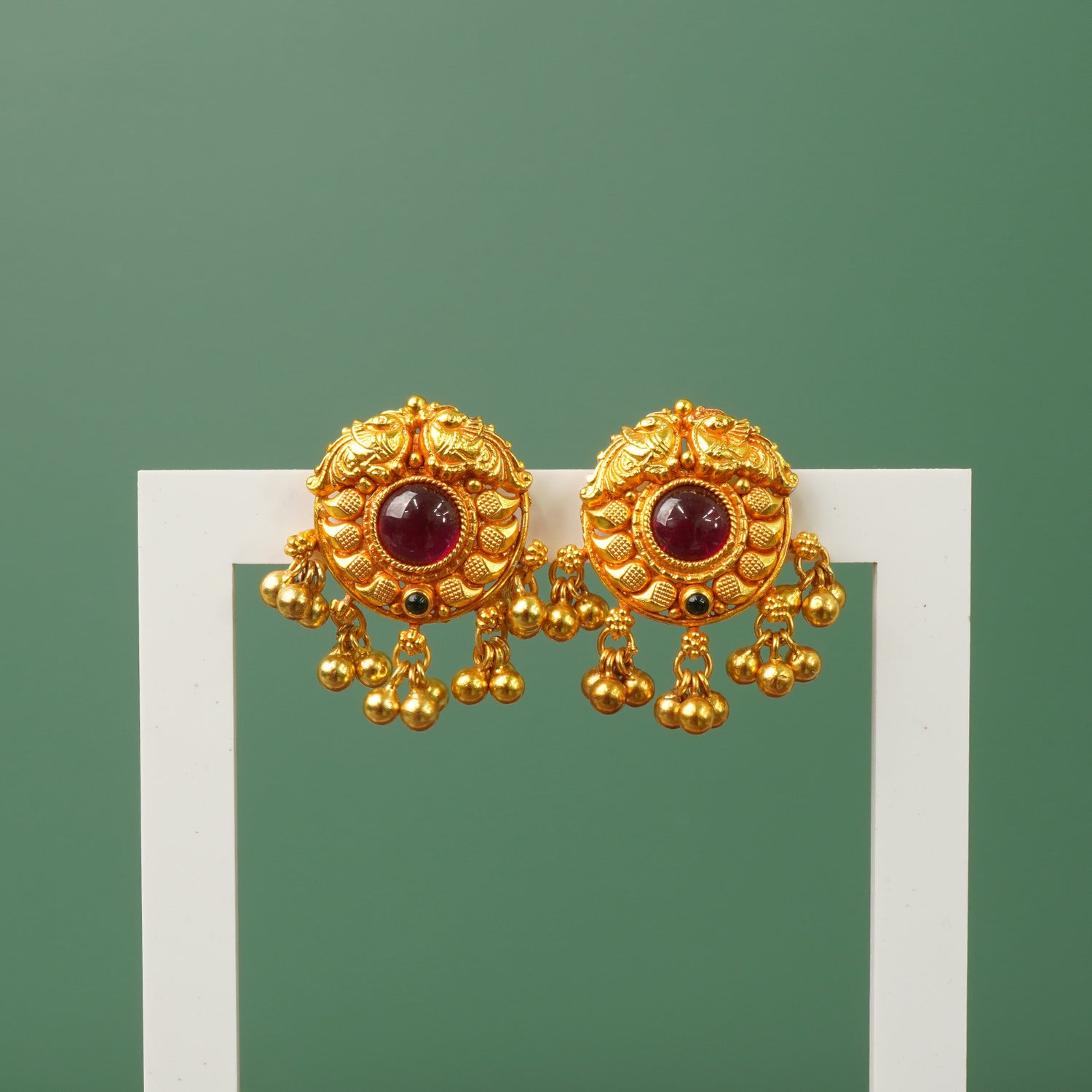 Pure 925 Silver Gold Replica Earrings