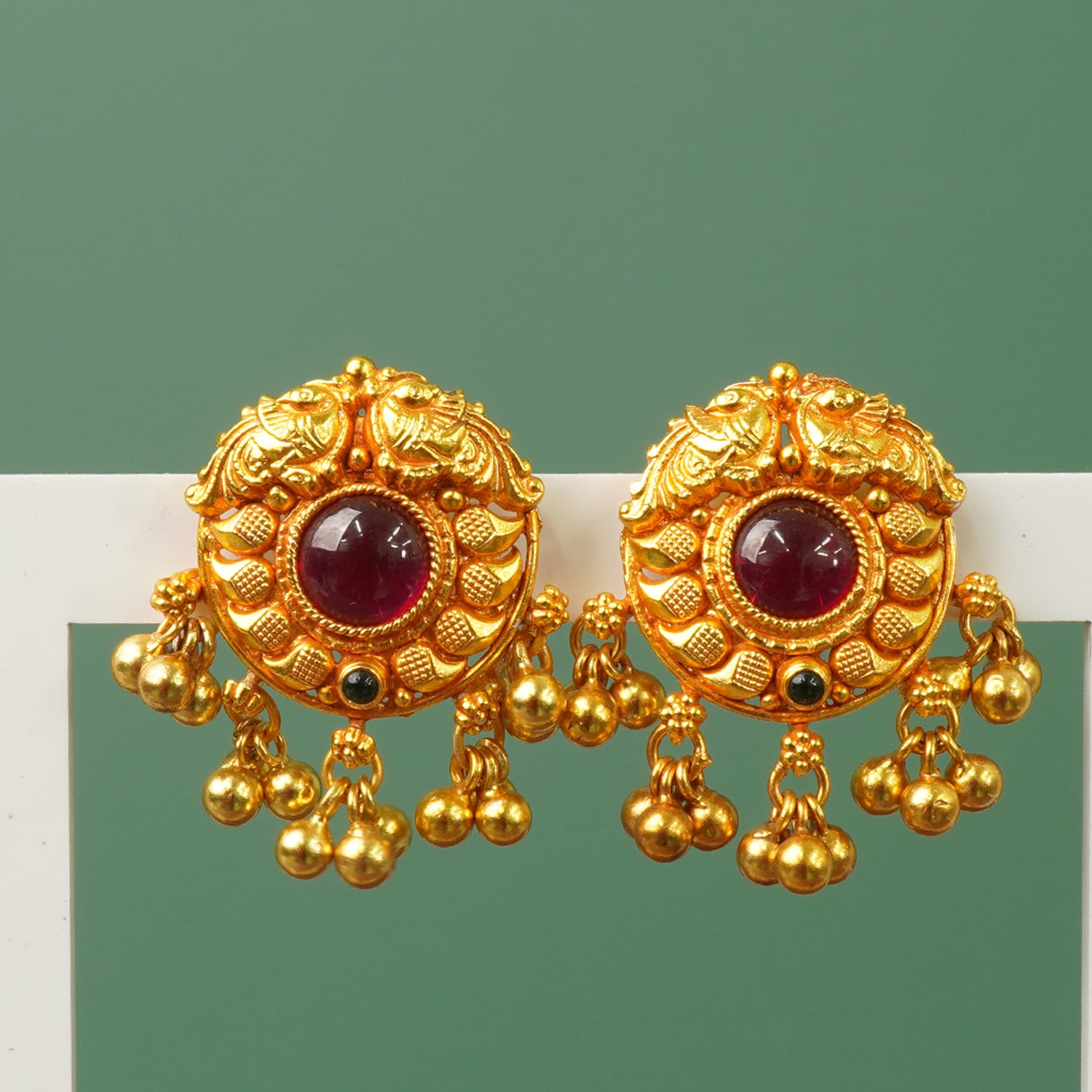Pure 925 Silver Gold Replica Earrings