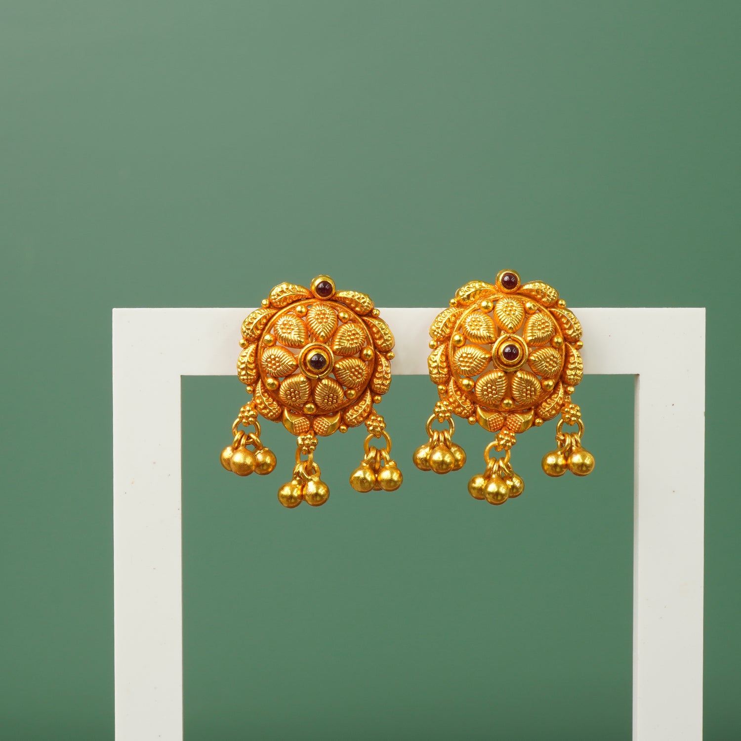 Shop Pure 925 Silver Gold Plated Earrings Design Online