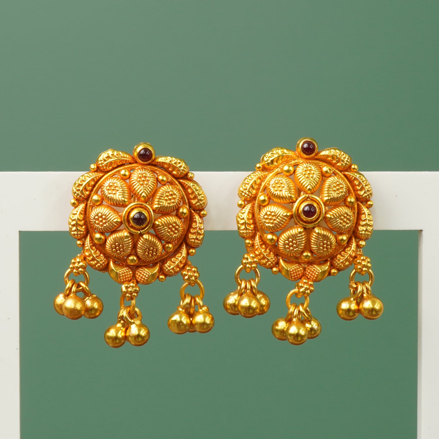 Shop Pure 925 Silver Gold Plated Earrings Design Online