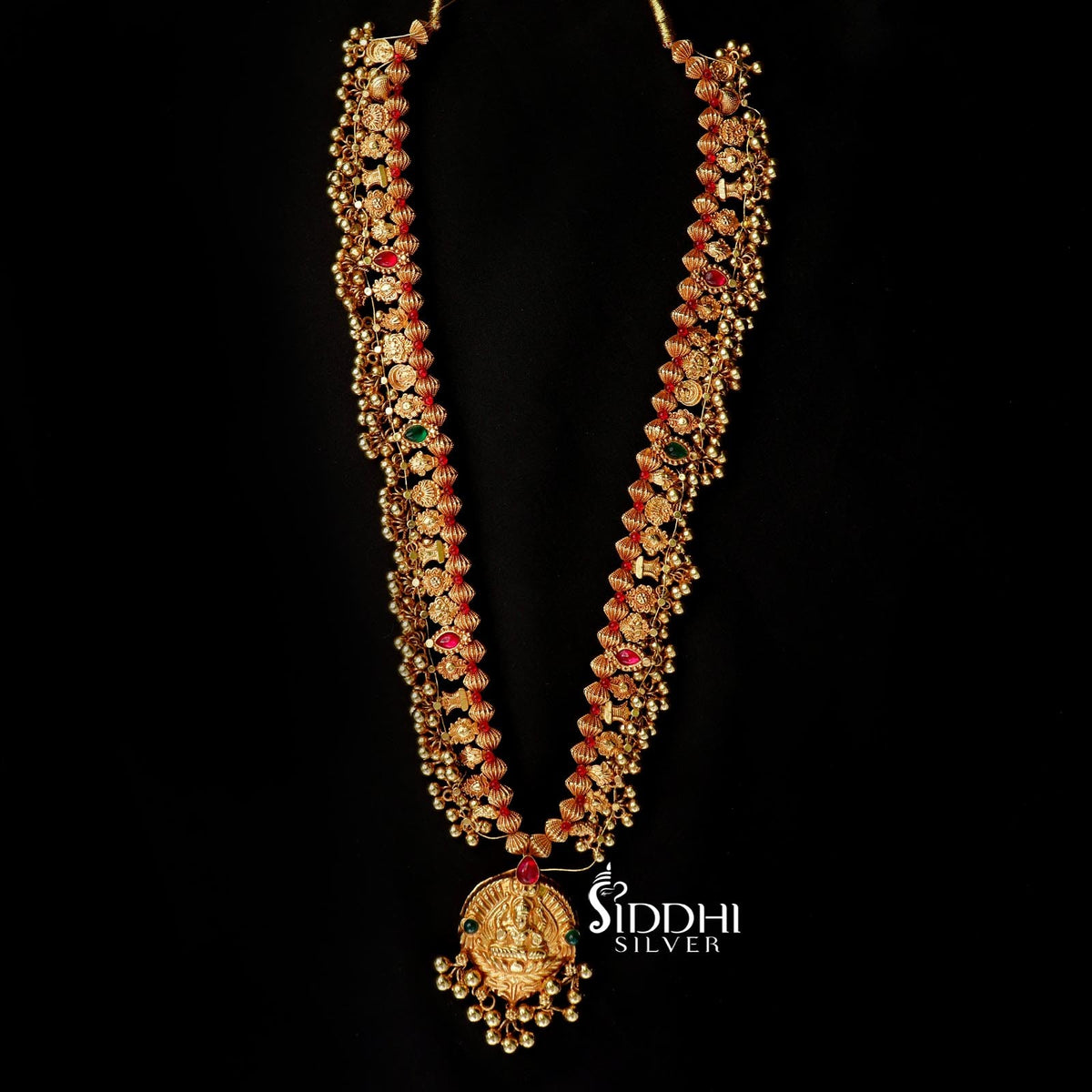 Gold plated silver kolhapuri saaj