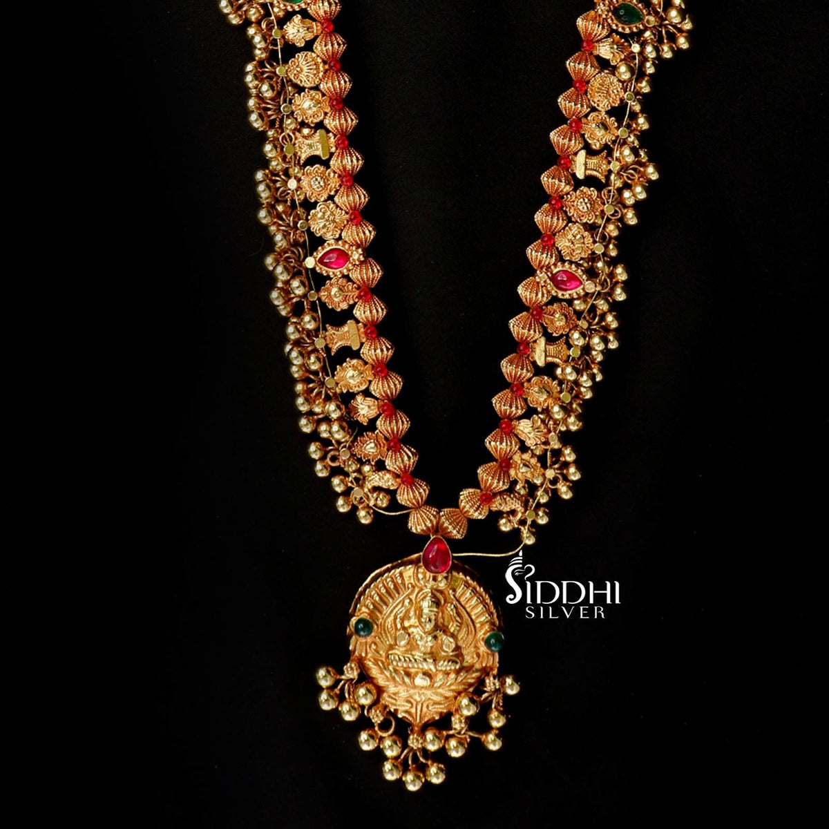 Gold plated silver kolhapuri saaj