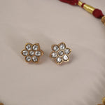 Gold Plated Kundan Necklace With Earrings