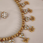 gold plated silver kundan earrings