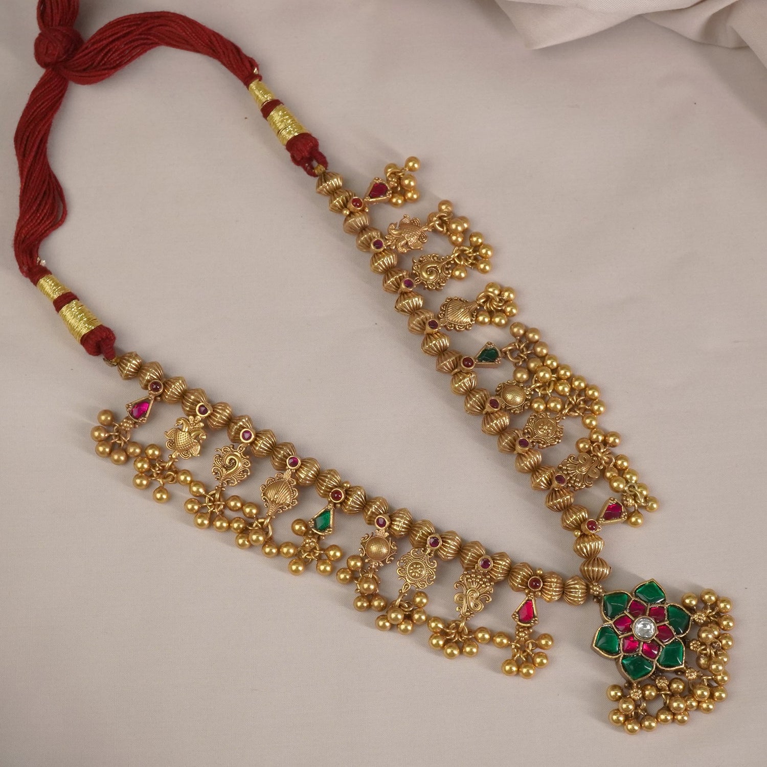 Gold Plated Maharashtrian Antique Kolhapuri Saaj Design