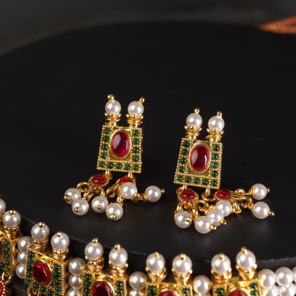 Gold-Plated Chinchpeti Choker