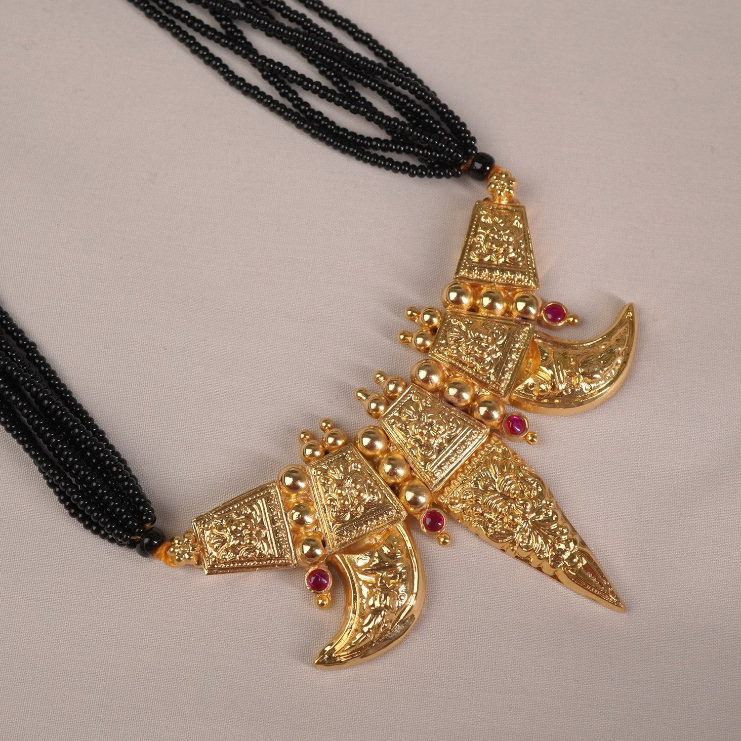 Gold Plated Silver Waghnaki Mangalsutra Design