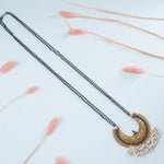 silver mangalsutra design dipped in gold 