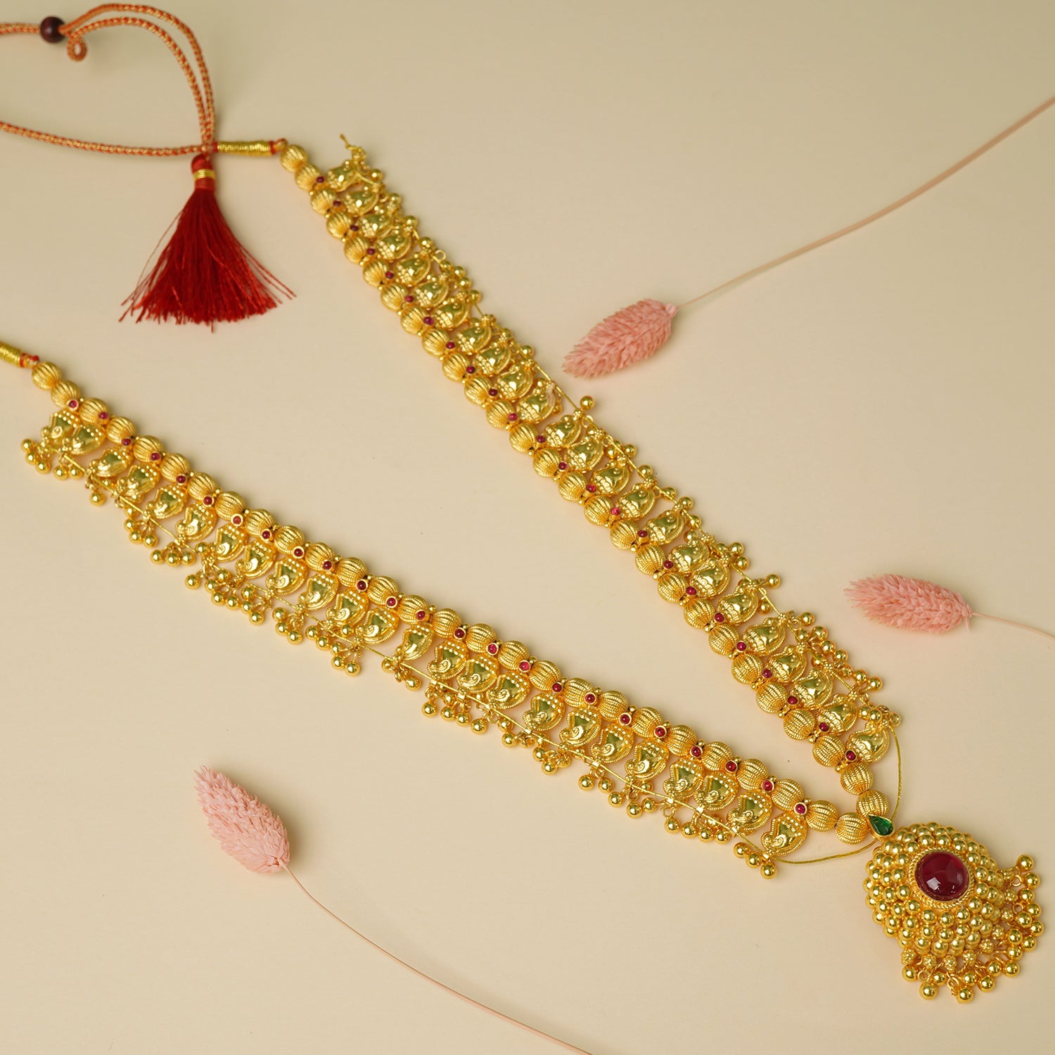 Buy Pure 925 Silver Gold Plated Kolhapuri Saaj