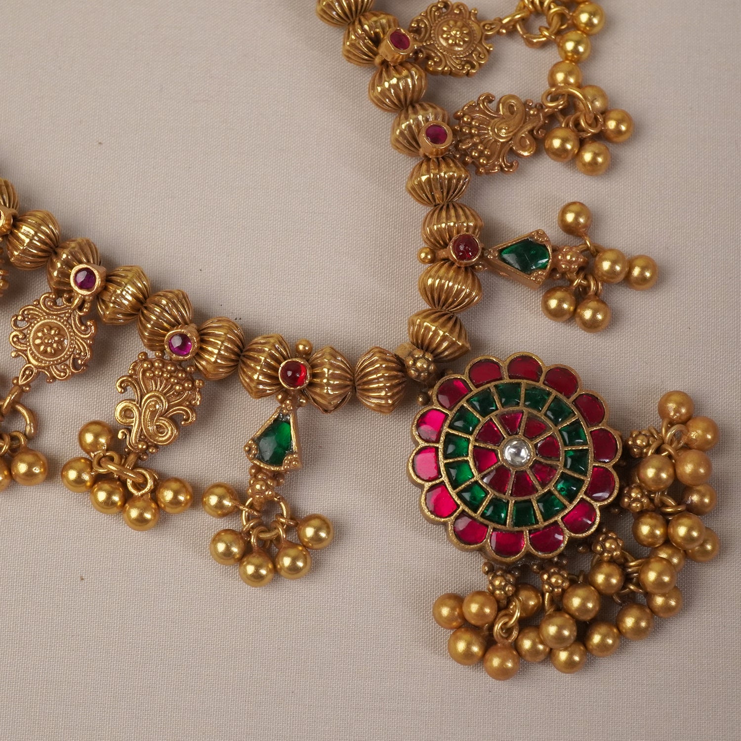 Sterling Silver Gold Plated Kolhapuri Saaj