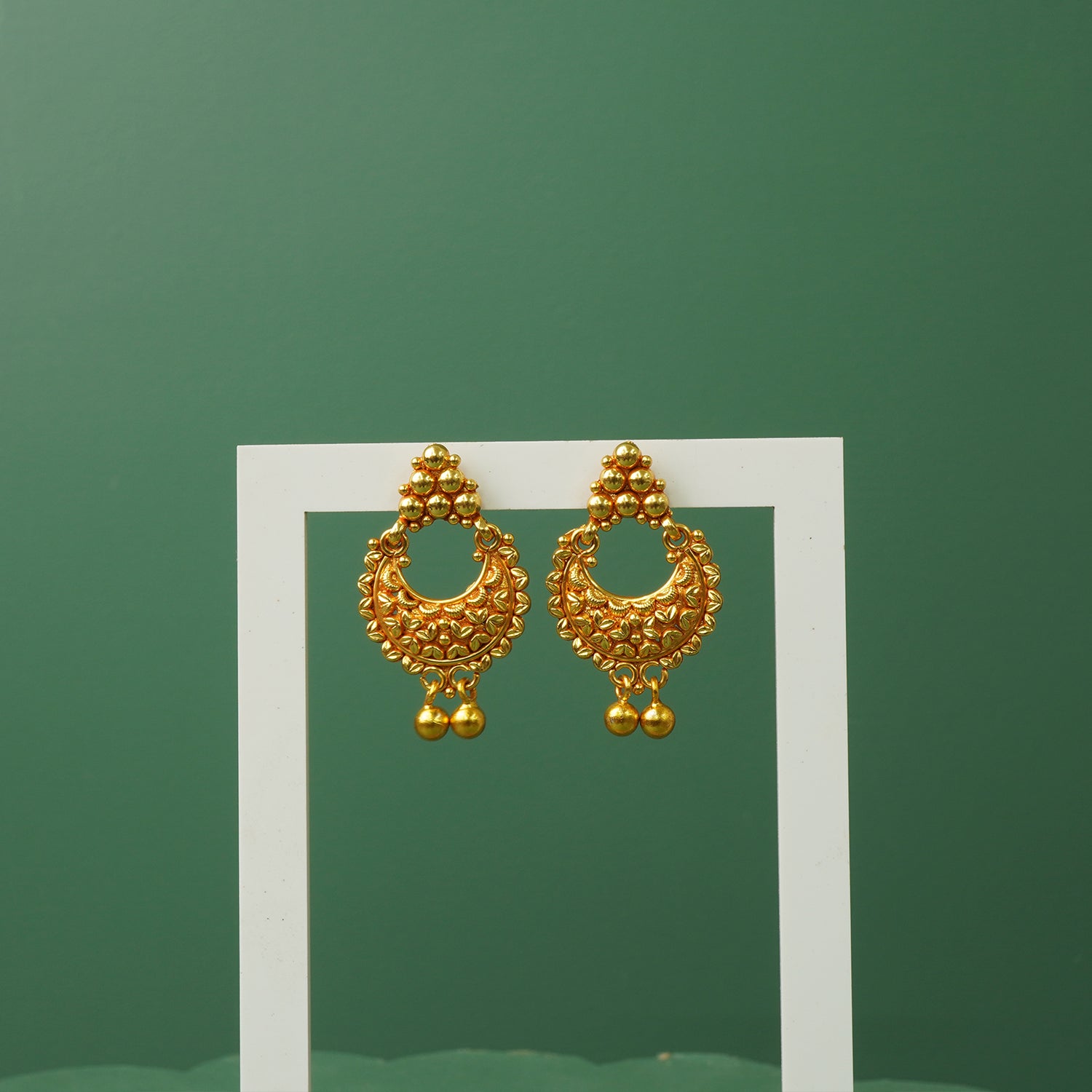 Gold Plated 925 Silver Chandbali Design