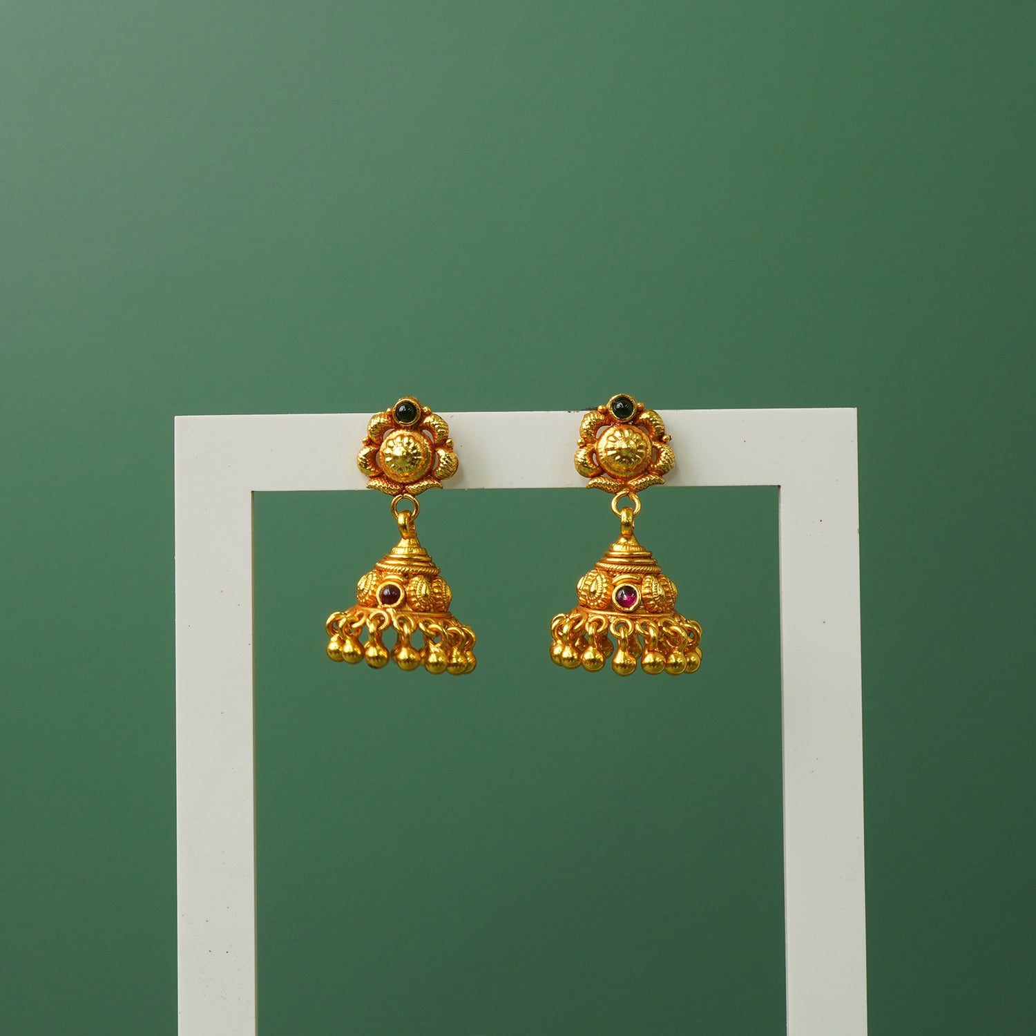 Shop Gold Plated 925 Silver Jhumkas Online Gheru Finish Design