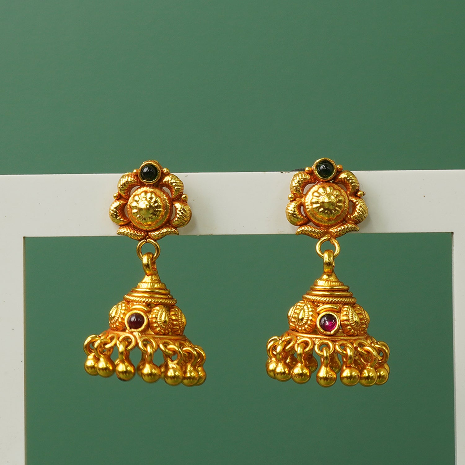 Shop Gold Plated 925 Silver Jhumkas Online Gheru Finish Design